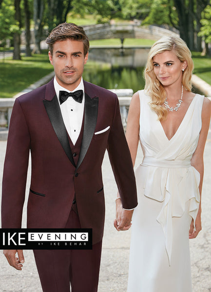 Burgundy tuxedo suit best sale